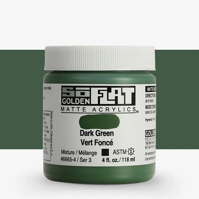 Golden SoFlat Matte Acrylic Paint - Dark Green (118 ml) Image