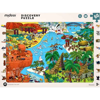 Mideer Search & Find Discovery Jigsaw Puzzle - Oceania (60 Pieces) Image