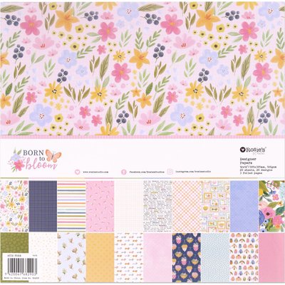 Rosie's Studio Born to Bloom Designer Paper Pack (12 x 12")(20 Single Sided Sheets including 3 Foiled Sheets) Image