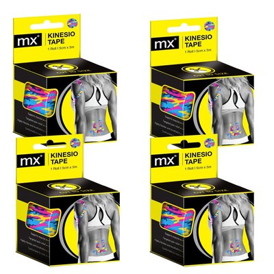 MX Kinesio Tape (5cm x 5m)(Multicoloured Camo)(Pack of 4) Image