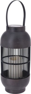 Solar Lantern With Rattan - 15x15x33cm Image