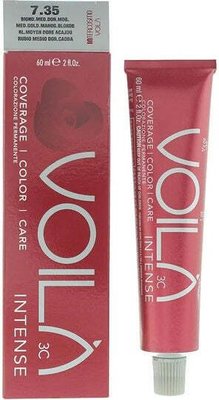 Intercosmo Voilà 3C Intense 7.35 Medium Golden Mahogany Blonde Hair Colour (60ml) Image