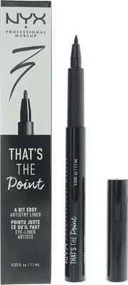 NYX Nyx Professional Makeup That's The Point A Bit Edgy Black Liquid Eyeliner (1.1ml) Image