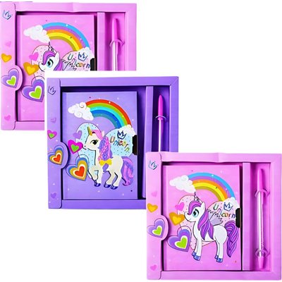 Novelty Unicorn Notebook W/Pen (19x18mm) Image
