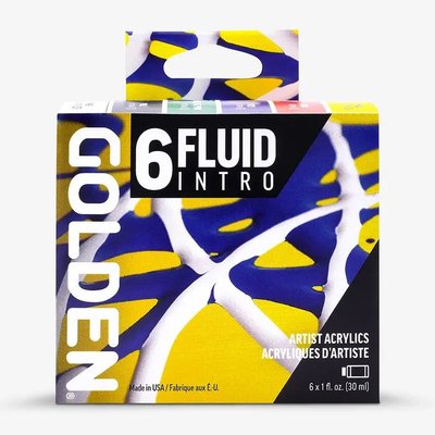 Golden Fluid Intro Acrylic Paint Set (6 Colours)(30 ml) Image