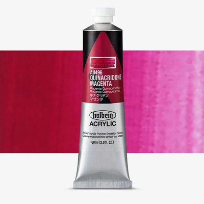 Holbein Heavy Body Acrylic Paint - Quinacridone Magenta (60 ml) Image