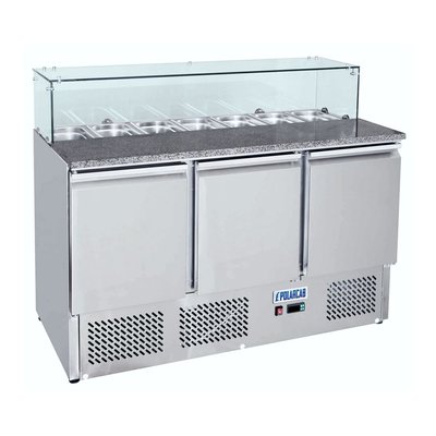 Saladette - Pizza Assembly Worktop With Sneezeguard Image