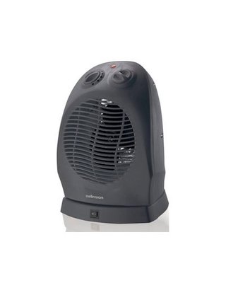 Melleware Plastic Oscilating Floor Fan with Heater & 2 Heat Settings (2000w)(Graphite) Image