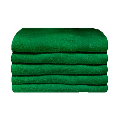 Bunty Plush 100% Cotton Bath Towel (Jolly Green)(Pack of 5)(450gsm)(70 x 130cm) Image
