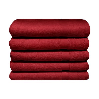 Bunty Plush 100% Cotton Bath Mat (Red Pear)(Pack of 5)(750gsm)(50 x 80cm) Image