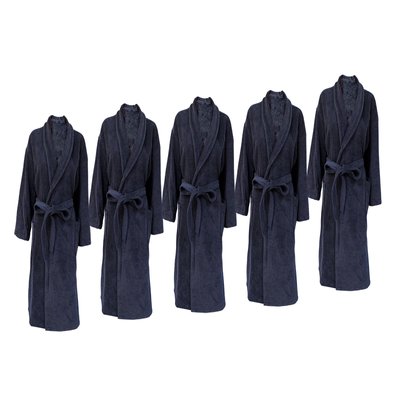 Bunty Plush 100% Cotton Shawl-Collar Terry Bathrobe (Estate Blue)(Pack of 5)(450gsm) Image