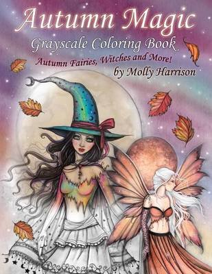 Autumn Magic Grayscale Coloring Book Image