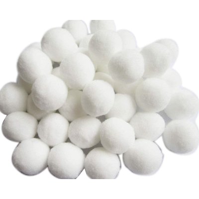 Dala Craft Pom Poms - White (20mm)(24 Pack) Image