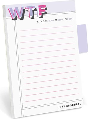 Knock Knock WTF Sticky Note with Tabs Pad Image