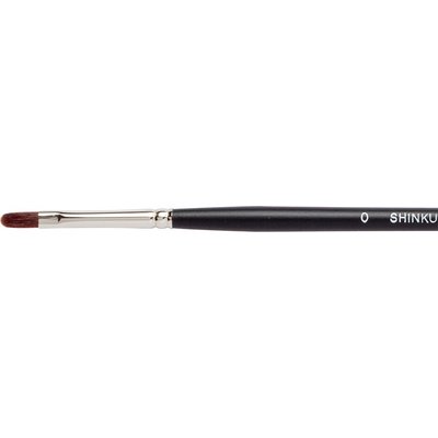 Jackson's Shinku Filbert No. 0 Red Synthetic Bristle Hair Brush Image