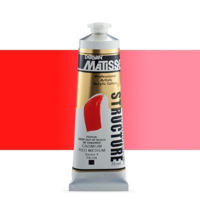 Derivan Matisse Structure Acrylic Paint (75ml Tube)(Cadmium Red Medium) Image