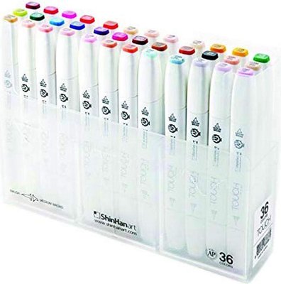 ShinHan Touch Twin Marker Pen Set (36 x Assorted Colours) Image