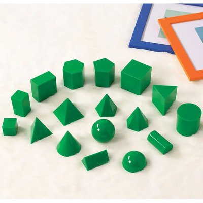 EDX Education Geometric Solids Student Set (17 Shapes)(5cm)(Green) Image
