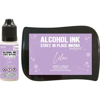 Couture Creations Stayz in Place Alcohol Ink Pad & Reinker (12ml) - Pearlescent - Lilac Image