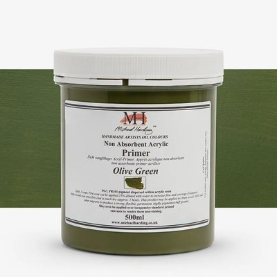 Michael Harding Non-Absorbent Acrylic Primer - Olive Green (500 ml) Image