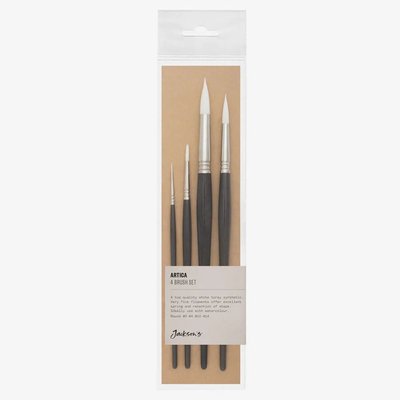 Jackson's Artica White Toray Synthetic Brush Set (4 Brushes) Image
