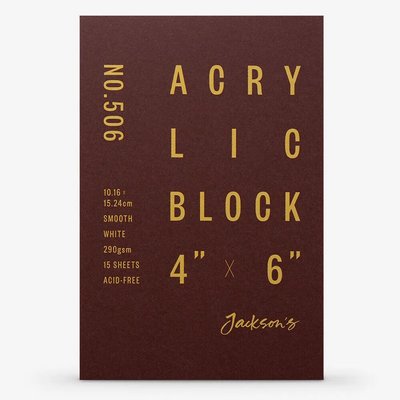 Jackson's Acrylic Paper Block (290gsm)(15 Sheets)(10x15cm) Image