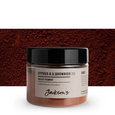 Jackson's Artist Pigment - Cyprus Burnt Umber Brownish (25g in 50ml Jar) Image