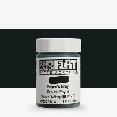 Golden SoFlat Matte Acrylic Paint - Payne's Grey (59 ml) Image