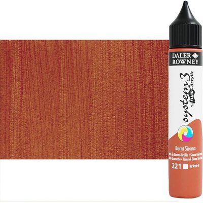 DR. System 3 Fluid Acrylic - 221 Burnt Sienna (29.5ml Bottle) Image