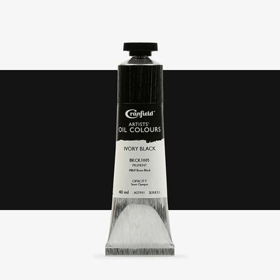 Cranfield Artists' Oil Paint - Ivory Black (40ml) Image