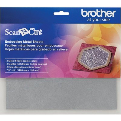 Brother ScanNCut Embossing Metal Sheets - Silver (2 Sheets)(200 x 155mm) Image