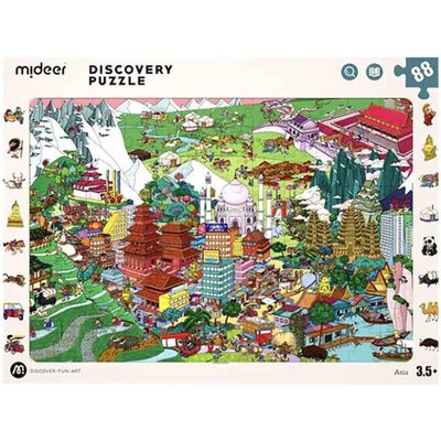 Mideer Search & Find Discovery Jigsaw Puzzle - Asia (88 Pieces) Image
