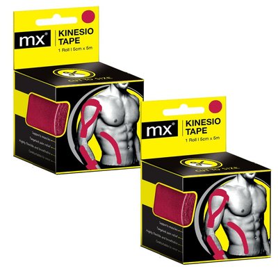 MX Kinesio Tape (5cm x 5m)(Red)(Pack of 2) Image