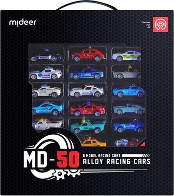Mideer Alloy Racing Cars - Classic Pullback Cars Set (50 Pieces) Image