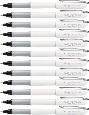 Pentel Floatune Hybrid Rollerball - Black (12 Pack) Image