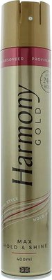 Harmony Gold Max Hold & Shine Hair Spray (400ml) Image