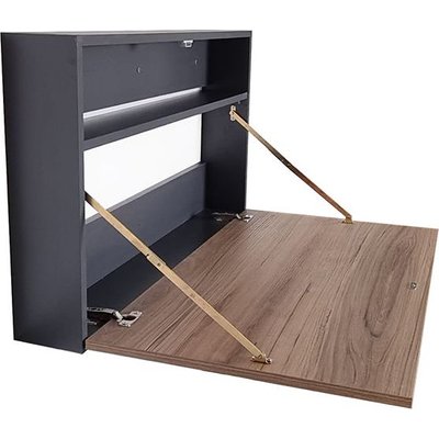 Flatpack DIY Liverpool Foldaway Desk (90cm) (Storm Grey & Sahara) Image