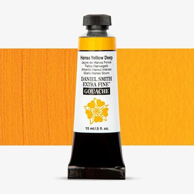 Daniel Smith Extra Fine Gouache Paint - Hansa Yellow Deep (15 ml) Image