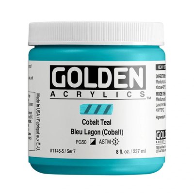 Golden Fluid Acrylic Paint - Cobalt Teal VII (237 ml) Image