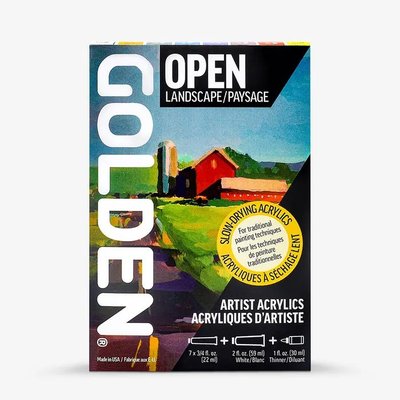 Golden Open Slow Drying Landscape Acrylic Paint Set (7 Colours)(22 ml) Image