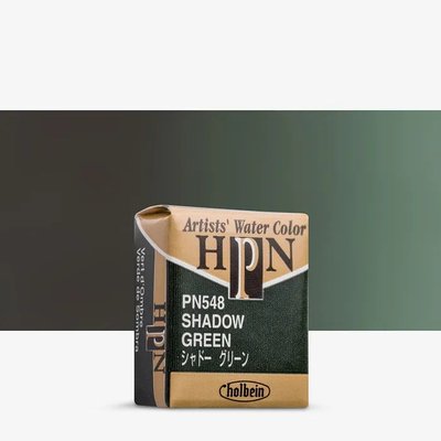 Holbein Artists' Watercolour Paint - Shadow Green (Half Pan) Image