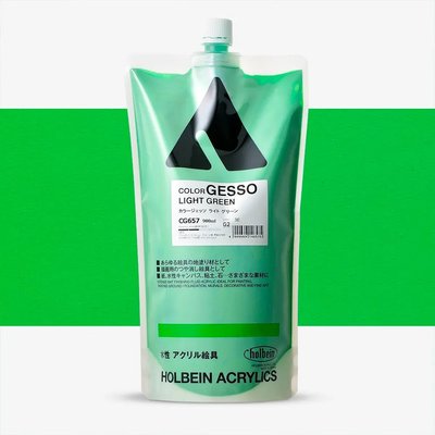 Holbein Acrylic Gesso - Light Green (900 ml) Image