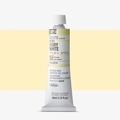 Holbein Artists' Extra Fine Oil Paint - Ivory White (40 ml) Image