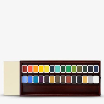 Holbein Shin-Gansai Watercolour Paint Set (28 Colours)(Full Pan) Image