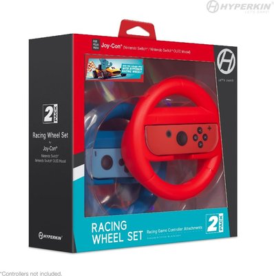 Hyperkin Racing Wheel Set 2 Pack For Joy-Con (Blue/Red) Image