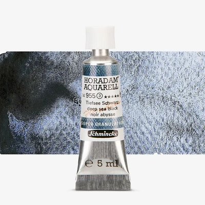 Schmincke Horadam Supergranulation Watercolour Paint - Deep Sea Black (5 ml) Image