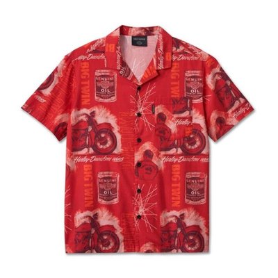 Men's Roaring Aloha Short Sleeve Shirt (M) Image