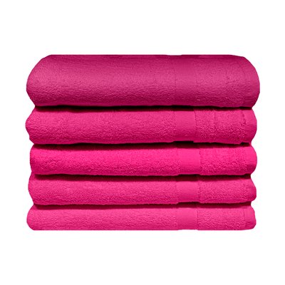 Bunty Plush 100% Cotton Bath Mat (Fuschia Purple)(Pack of 5)(750gsm)(50 x 80cm) Image