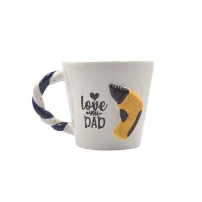 Iconix "I Love You Dad" Ceramic Mug - with Hand Drill Design Image