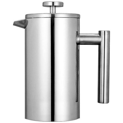 Chenshia Stainless Steel French Press Coffee & Tea Brewer Pot 1L Capacity - Silver Image